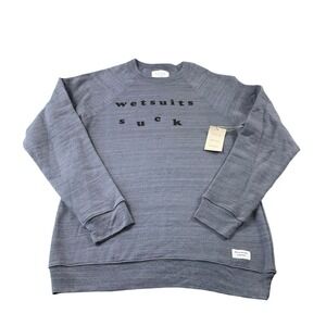 Duvin Heathered Gray Wetsuit Suck Crewneck Pullover Men's Size Large NWT